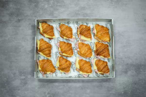 Mini Croissant Ham Off The Bone And Swiss Cheese